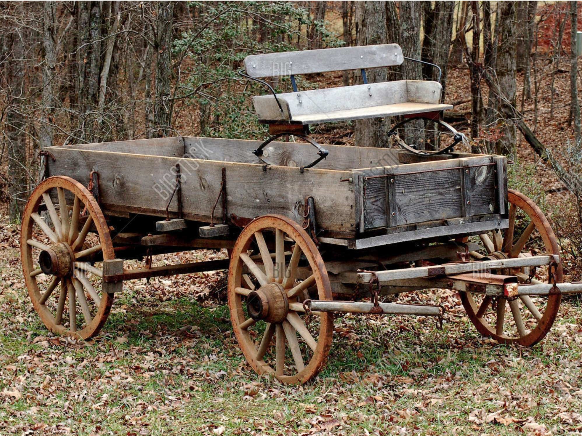 big wooden wagon