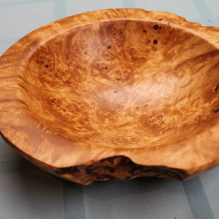 Yellow Birch burl bowl